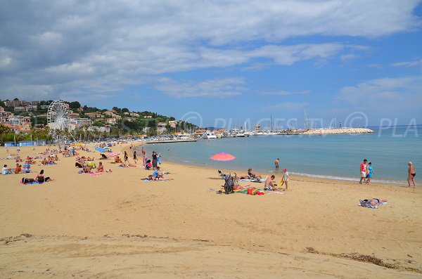 Harbor and beach of the Lavandou