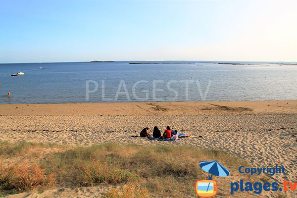 Vue de la plage au centre de celle-ci