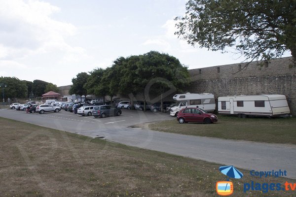 Parking of Port-Louis beach