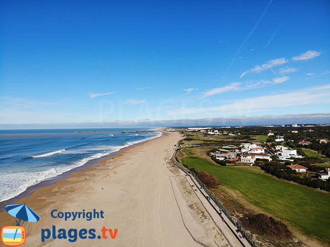 Large beach of Anglet