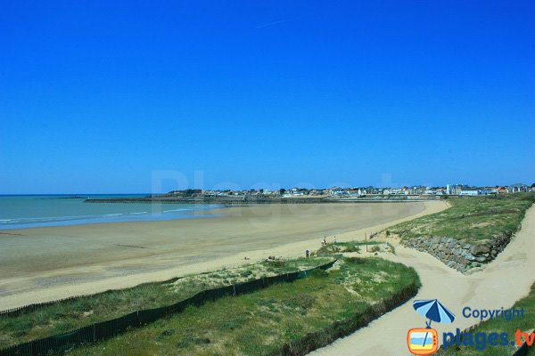 Grande beach of Saint Gilles Croix de Vie near harbor