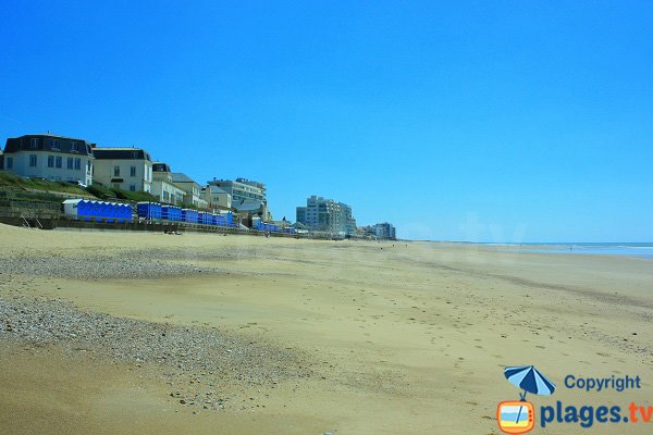 Beach huts on St Gilles Croix de Vie main beach