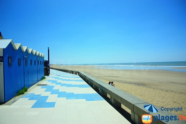 beach huts on the Remblai in St Gilles Croix de Vie