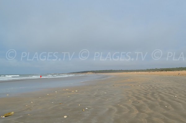 Main beach in St Trojan les Bains in France