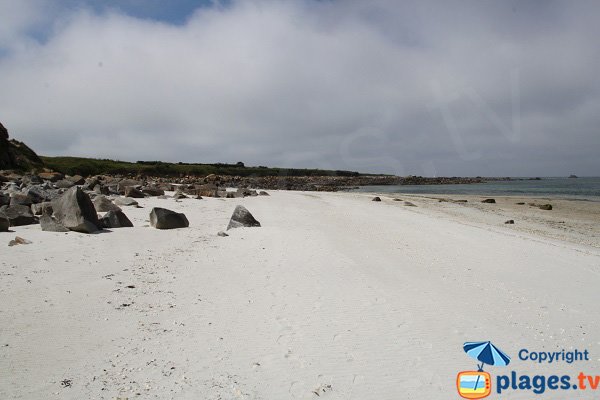 Grève Blanche sur l'ile de Batz en Bretagne