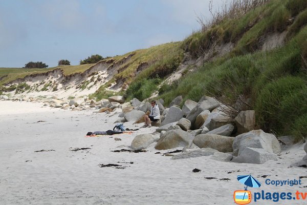 Plage au calme sur l'ile de Batz