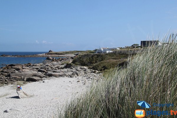 Zone de droite de la plage Blanche de Plouguerneau