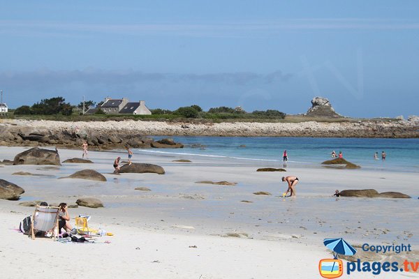 Belle plage à Plouguerneau - Bretagne