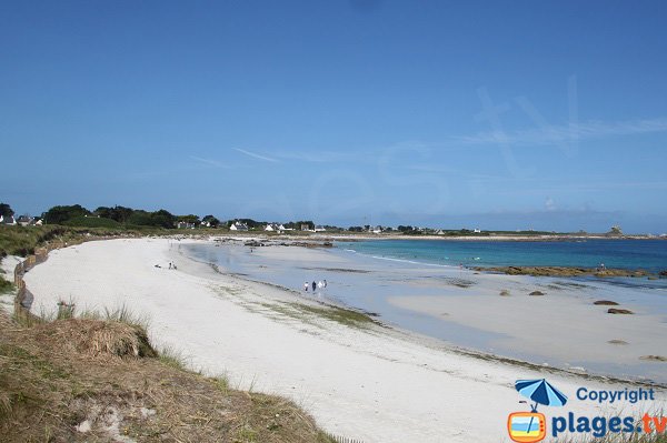 Photo de la Grève Blanche de Plouguerneau en Bretagne