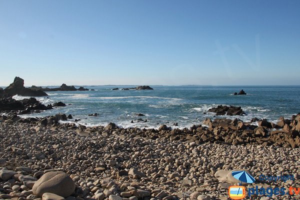 Grève au niveau de la pointe du Diben à Plougasnou