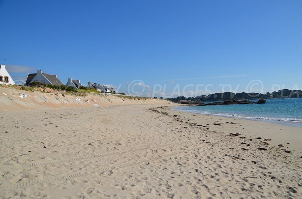 Dunes on the beach of Trégastel in Brittany