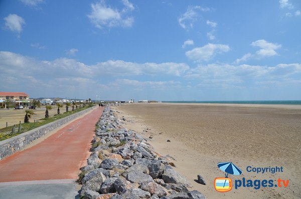 passeggiata pedonale della spiaggia degli chalets - Gruissan