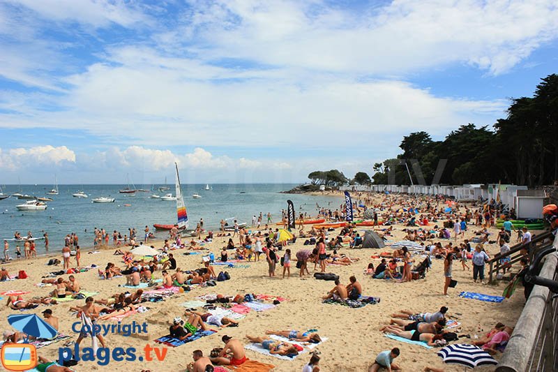 Ile de Noirmoutier avec ses cabines de Bains sur la plage des Dames