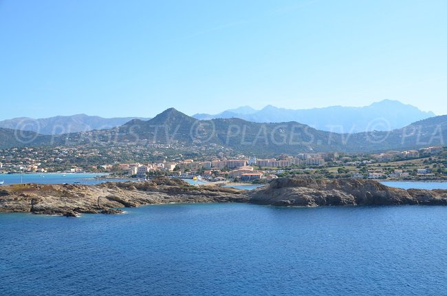 Ile Rousse seen from the peninsula of Pietra