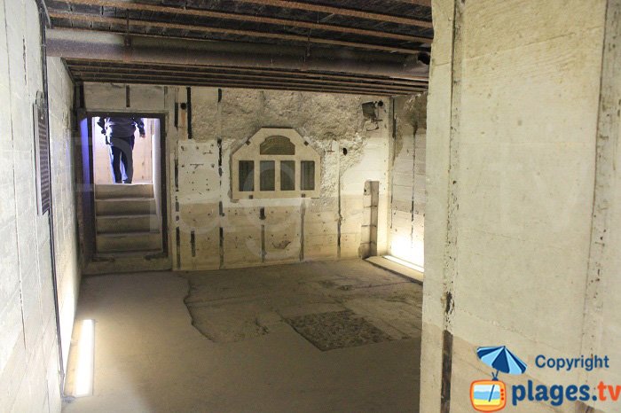 Intérieur d'un bunker de la pointe du Hoc