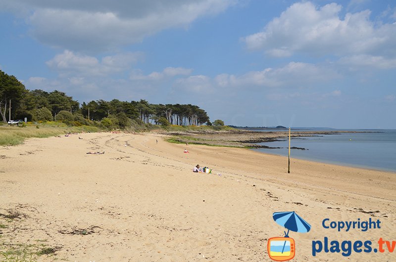 Plage de St Philibert en Bretagne à proximité du golfe du Morbihan