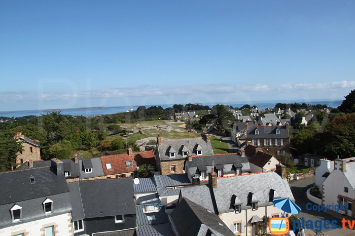 View of the mound, from the top of the bell tower of Notre-Dame de La Clarté