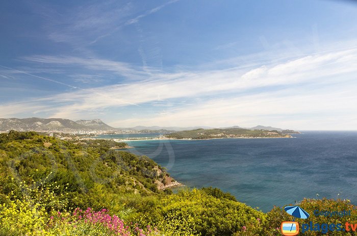 A panoramic view of La Seyne and Saint Mandrier in France