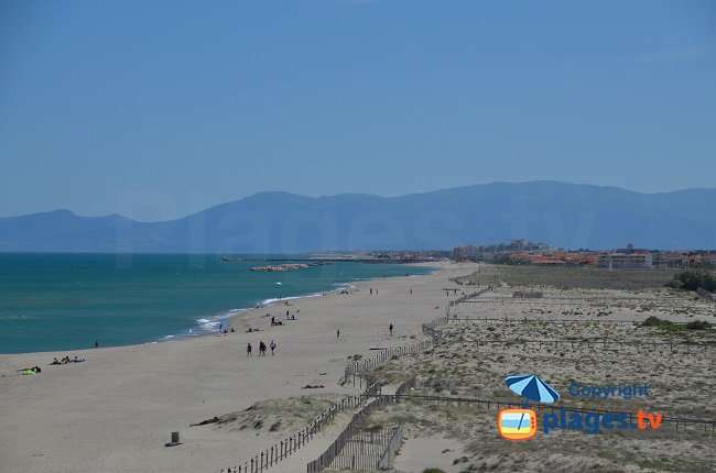 From Lido to the port of  St Ange in Port-Barcarès