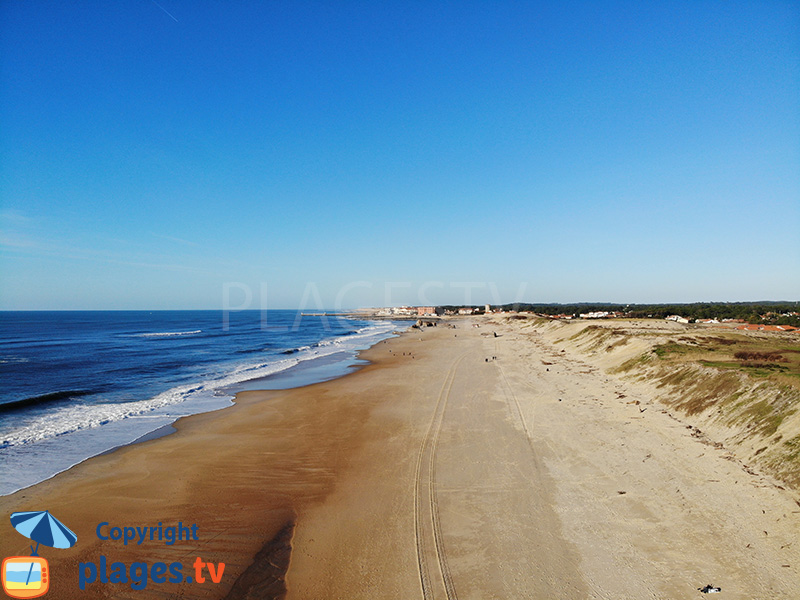 Littoral de Capbreton en direction du centre ville