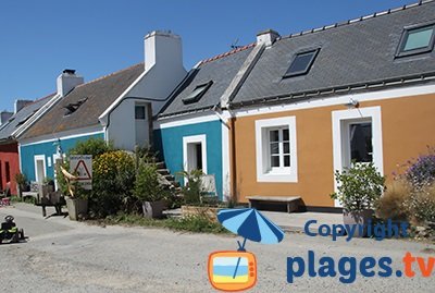 Maisons colorées de Locmaria à Belle Ile en Mer