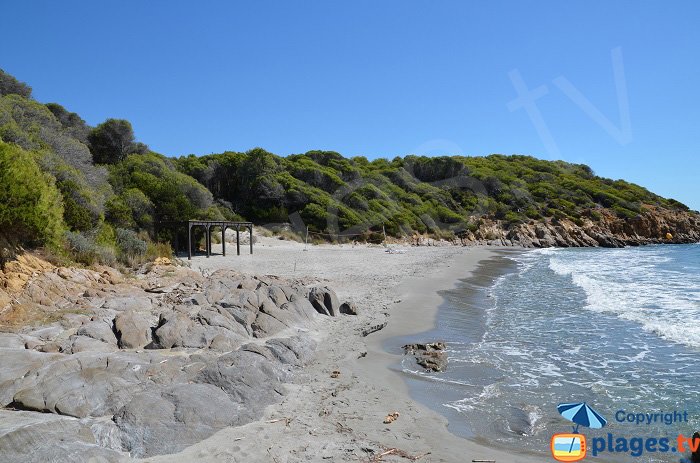 Beach of Duke of  Luxembourg in Bormes les Mimosas in France