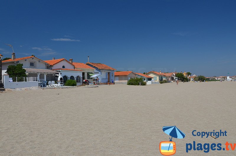 Maisons en bord de plage au Racou à Argeles