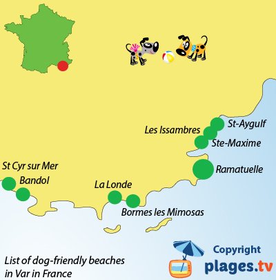 Dog-friendly beaches in Var in France in 2018