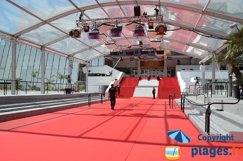 Cannes Film Festival Palace with its red stairs