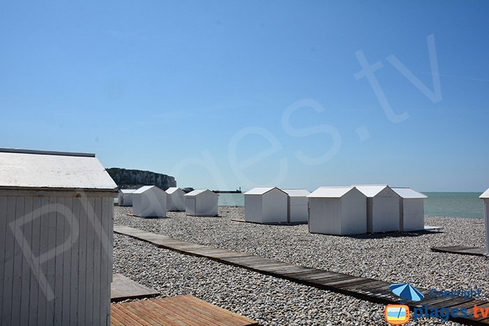 Huts on the Mers les Bains beach