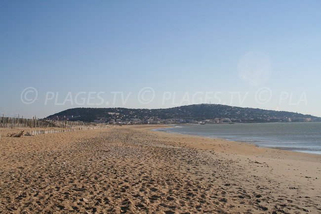 Mont Saint Clair à Sète depuis une plage