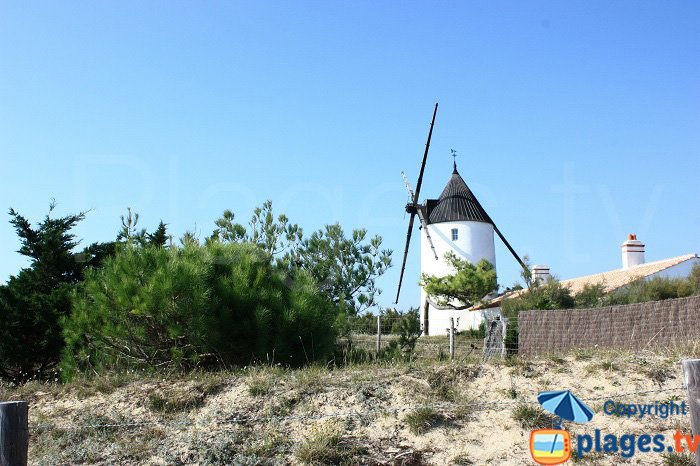 The mill of La Bosse at the Epine Beach - Noirmoutier