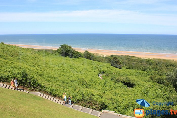 Omeha Beach depuis le cimetière américain - Normandie