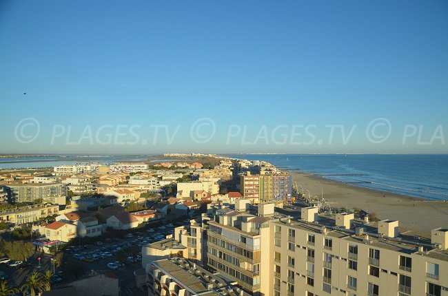 Palavas les Flots vue depuis le ciel