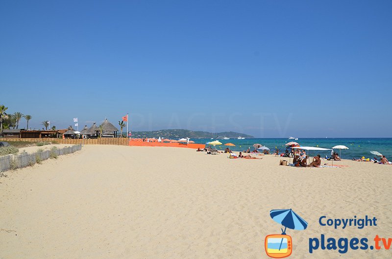 Plage gratuite de Pampelonne à St Tropez