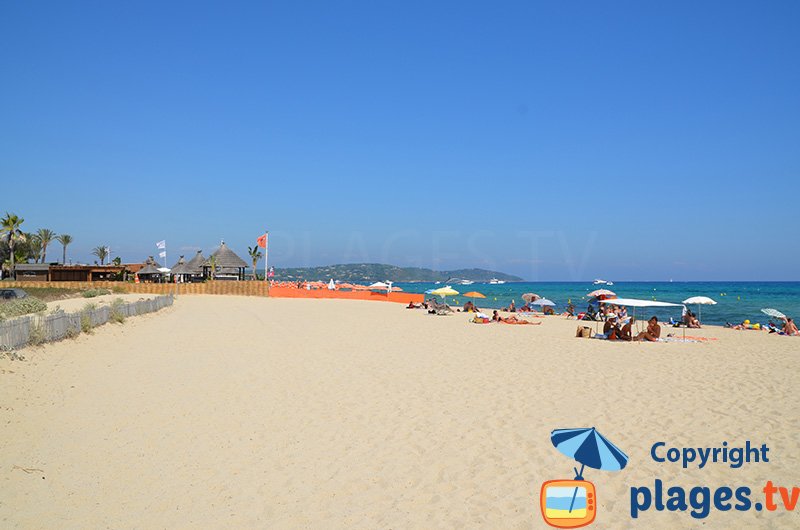 Plage de sable blanc de Pampelonne