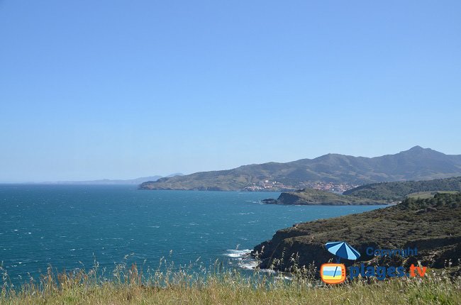 Panorama depuis le Cap Béar en direction de l'Espagne