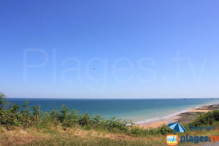 Panorama sur les plages du Débarquement depuis Longues sur Mer