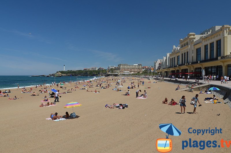 La plage du Casino à Biarritz