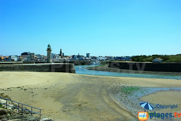 Petite Beach of Saint-Gilles-Croix-de-Vie at low tide