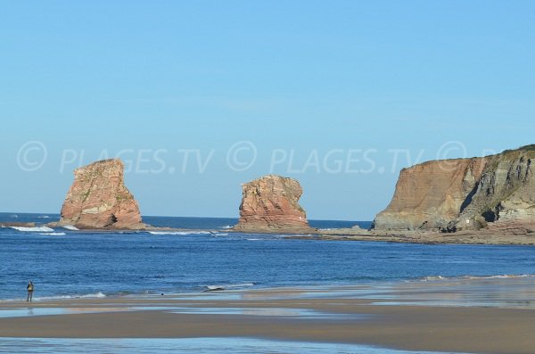 2 Jumeaux beach in Hendaye in France