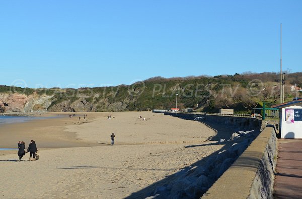 Sand beach in Hendaye in France