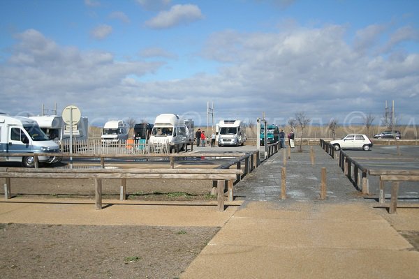 Parking of 3 Digues beach in Sète