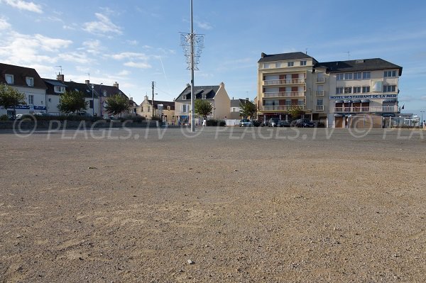 Parking of the beach of Langrune sur Mer