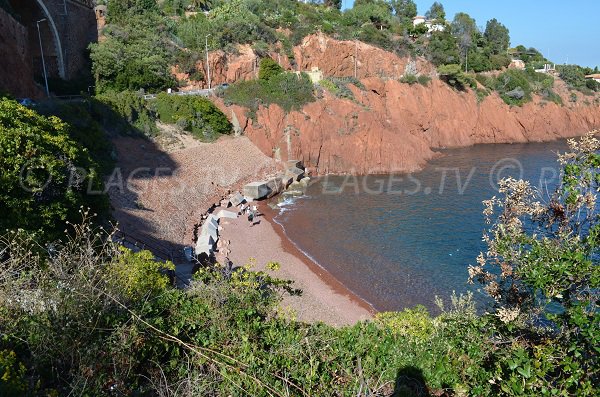 Abel Baliff beach in Agay in France