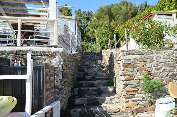 L'accesso alla spiaggia di Aiguebelle Lavandou