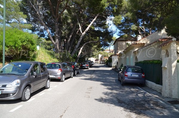 Parcheggio spiaggia di Aiguebelle di Lavandou