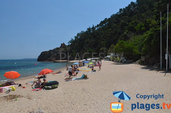 Strand von Aiguille in Théoule sur Mer