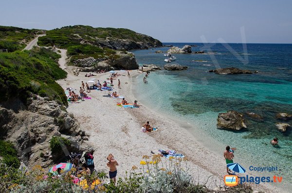 Main beach in Embiez island - France