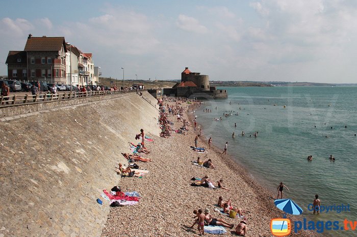 Beach of Ambleteuse in summer - North of France